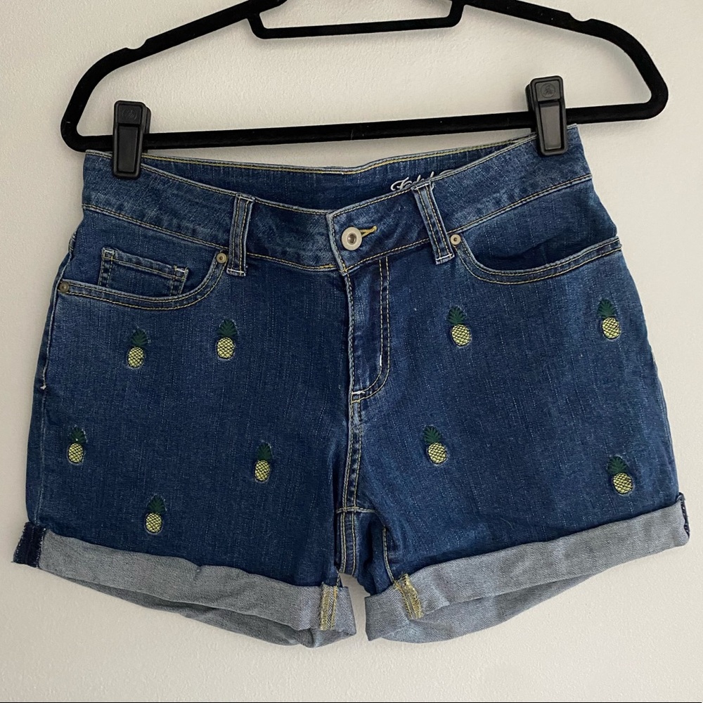 Pineapple jean shorts